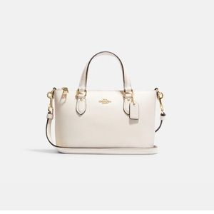 Coach mini gallery bag NWT white/ gold